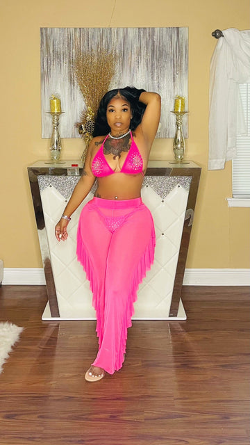 A hot mesh pink (pants only) Glamherup Beautique Neon pink Small